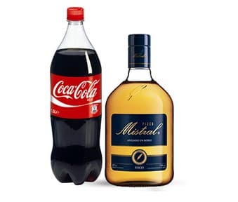 1 Mistral de 35° 0.75 lt. + bebida de litro y medio