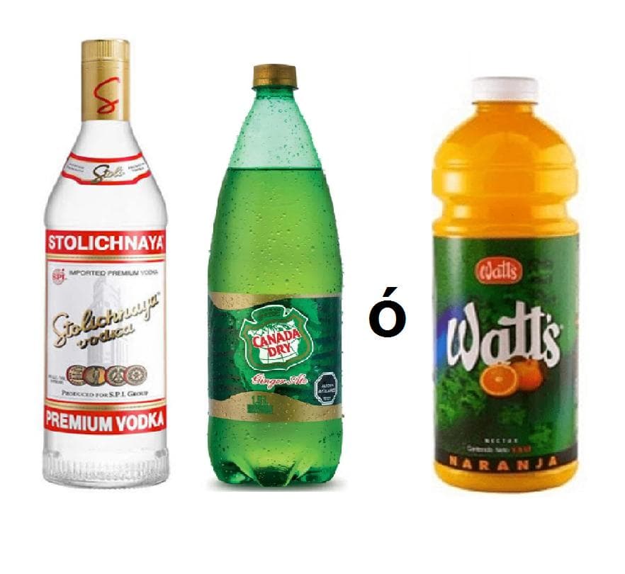 1 Vodka Stolichnaya 750cc. + bebida o jugo