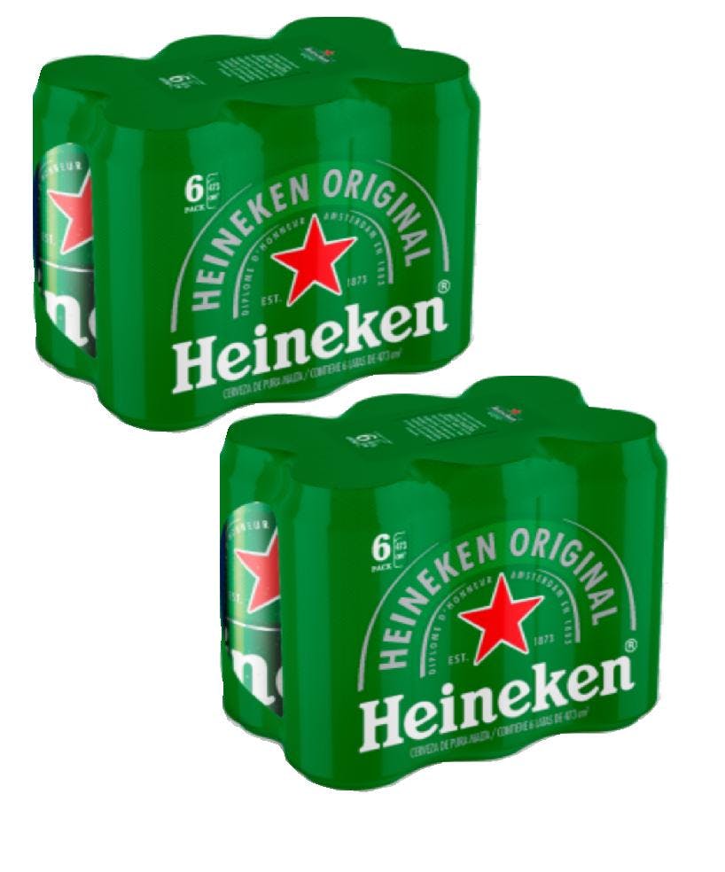 2 Packs de cerveza 470cc. Heineken